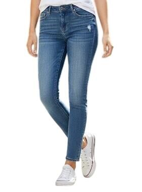 Jeans Kut from the Kloth Medium SZ 4 Diana Skinny Denim Distressed